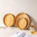 3-Piece Round Bamboo Serving Tray Set