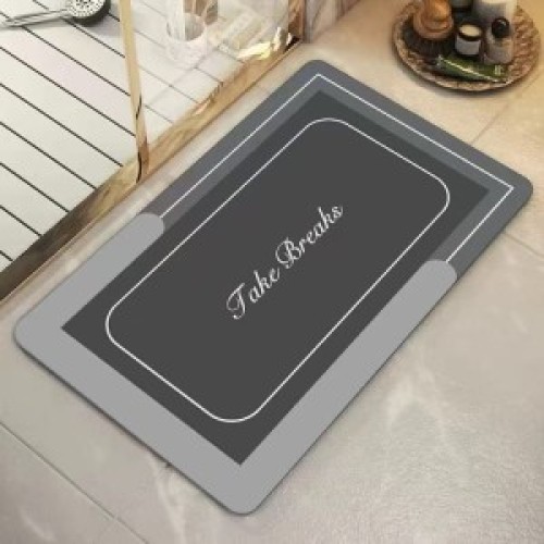 Rectangular Absorbent Bathroom Mat – 50x80 cm Instant Dry Rubber Bath Mat