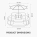 Rotating Umbrella Makeup Organizer