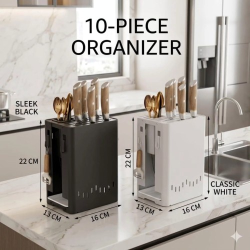 Multifunctional Kitchen Knife Block Organizer