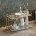 2-Tier Gold Makeup & Vanity Countertop Organizer