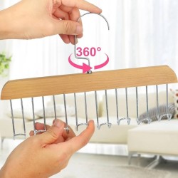 360° Rotating Tie, Belt & Scarf Organizer Hanger