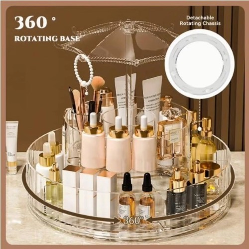 Rotating Umbrella Makeup Organizer