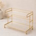 2-Tier Gold Makeup & Vanity Countertop Organizer