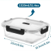 Large-Capacity Glass Food Storage Container