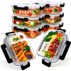 Large-Capacity Glass Food Storage Container