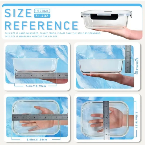 Large-Capacity Glass Food Storage Container