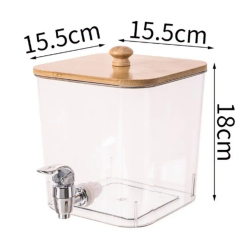 Acrylic Laundry Detergent Dispenser with Bamboo Lid & Tap Acrylic Laundry Detergent Dispenser with Bamboo Lid & Tap