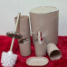 6 In 1 Luxury Bathroom Accessories Set With Touch Of Gold & Silver(Round)