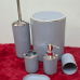6 In 1 Luxury Bathroom Accessories Set With Touch Of Gold & Silver(Round)
