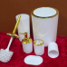 6 In 1 Luxury Bathroom Accessories Set With Touch Of Gold & Silver(Round)