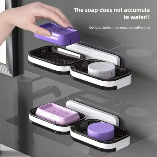 Double-Layer Wall-Mounted Soap Dish Double-Layer Wall-Mounted Soap Dish