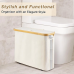 Slim Bathroom Storage Cabinet with Bamboo Lid