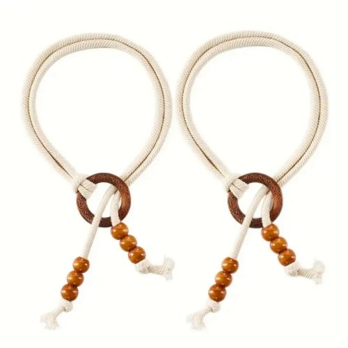 2 Pieces Vintage Natural Wood Curtain Tiebacks 2 Pieces Vintage Natural Wood Curtain Tiebacks