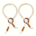 2 Pieces Vintage Natural Wood Curtain Tiebacks