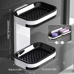 Double-Layer Wall-Mounted Soap Dish Double-Layer Wall-Mounted Soap Dish