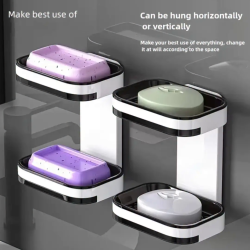 Double-Layer Wall-Mounted Soap Dish Double-Layer Wall-Mounted Soap Dish