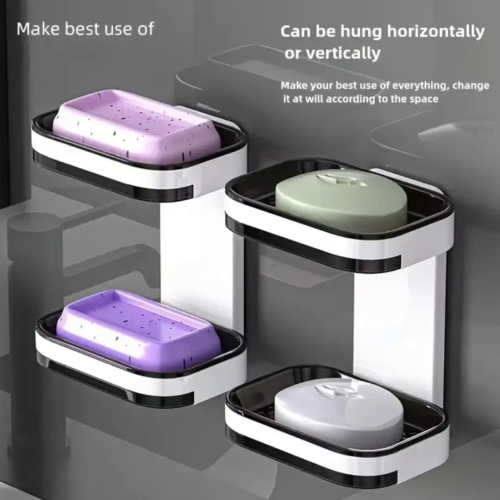 Double-Layer Wall-Mounted Soap Dish Double-Layer Wall-Mounted Soap Dish