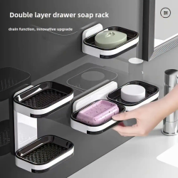 Double-Layer Wall-Mounted Soap Dish Double-Layer Wall-Mounted Soap Dish