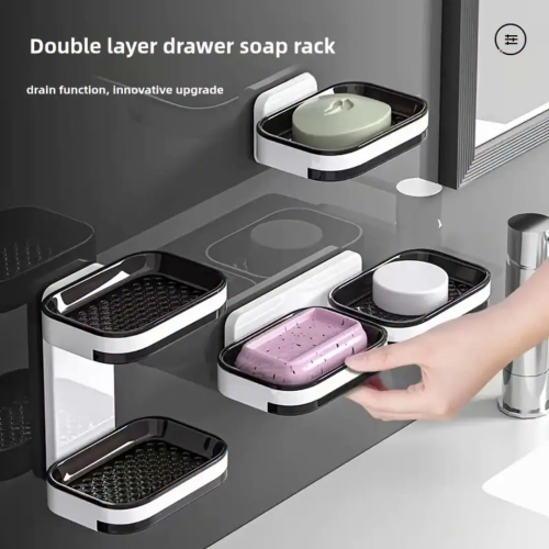 Double-Layer Wall-Mounted Soap Dish Double-Layer Wall-Mounted Soap Dish