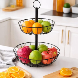 2 Tier Fruit Basket Holder 2 Tier Fruit Basket Holder