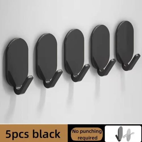 5 Piece Strong Self-Adhesive Wall Hooks 5 Piece Strong Self-Adhesive Wall Hooks