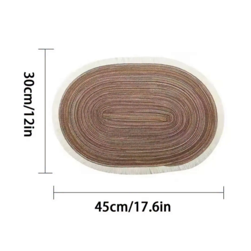 High Quality Oval Cotton Braided Table Placemats