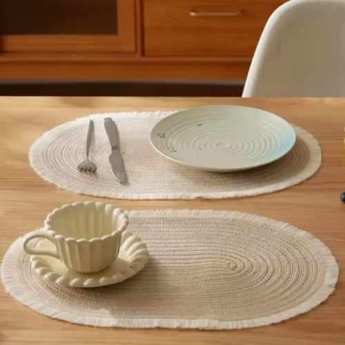 High Quality Oval Cotton Braided Table Placemats