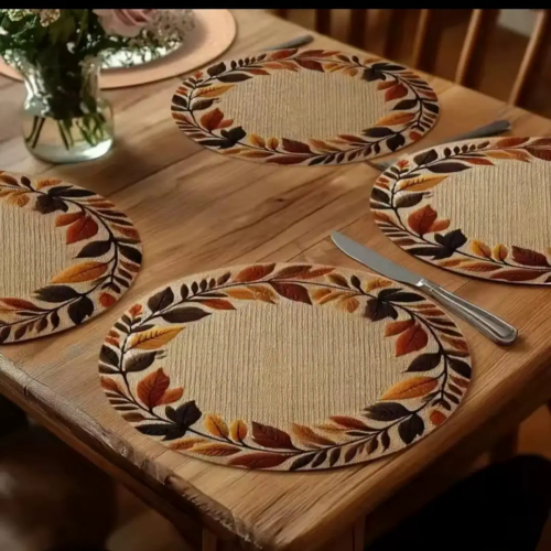 Non-Woven Round Placemat Kitchen Dinning Table Mat Non-Woven Round Placemat Kitchen Dinning Table Mat