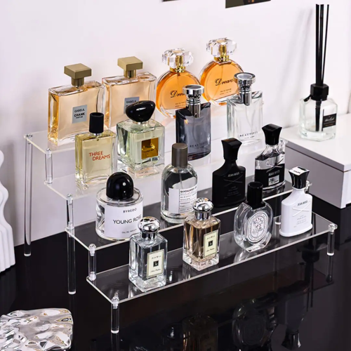 Clear 5-Tier Acrylic Perfume Display Stand Clear 5-Tier Acrylic Perfume Display Stand