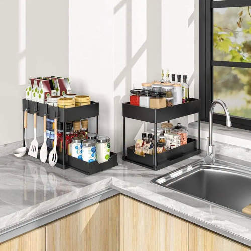 Double Sliding Under Sink Rack Double Sliding Under Sink Rack