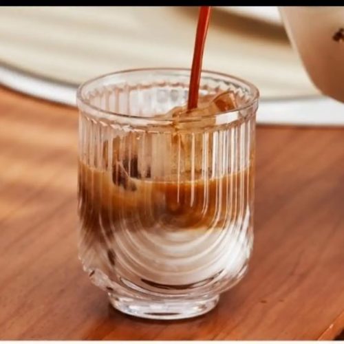 6 Pc Heavy Borosilicate Wave Glass