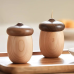 Creative Walnut Cotton Swab & Toothpick Holder