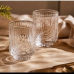 6 Pc Heavy Borosilicate Wave Glass