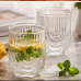 6 Pc Heavy Borosilicate Wave Glass