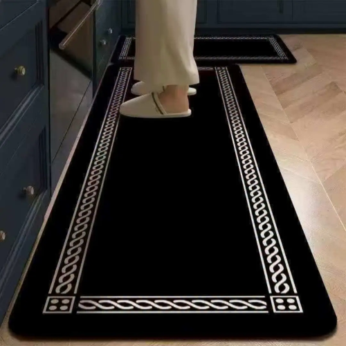 2 Pcs Set Rubber Bottom Anti-Slip Kitchen Mats