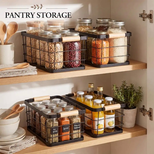 Heavy Metallic Multipurpose Organizing Baskets