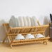 2 Layer Bamboo Foldable Dish Rack