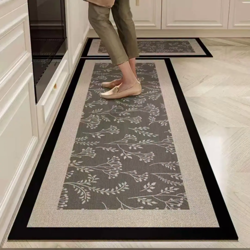 2 Pcs Set Rubber Bottom Anti-Slip Kitchen Mats
