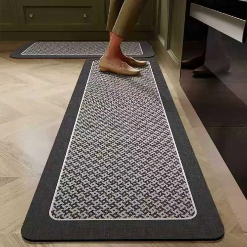 2 Pcs Set Rubber Bottom Anti-Slip Kitchen Mats
