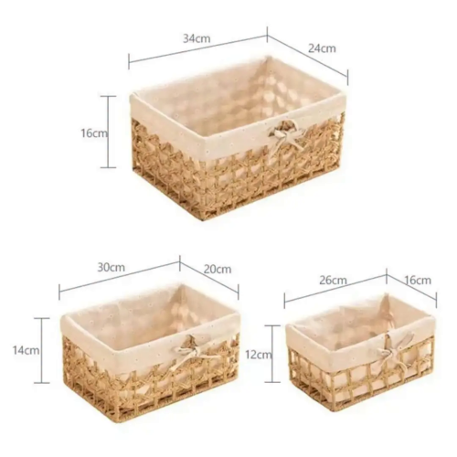3 Pcs Big Size Wicker Baskets 3 Pcs Big Size Wicker Baskets