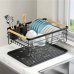 Single Layer Dish Rack with Removable Drainer Tray