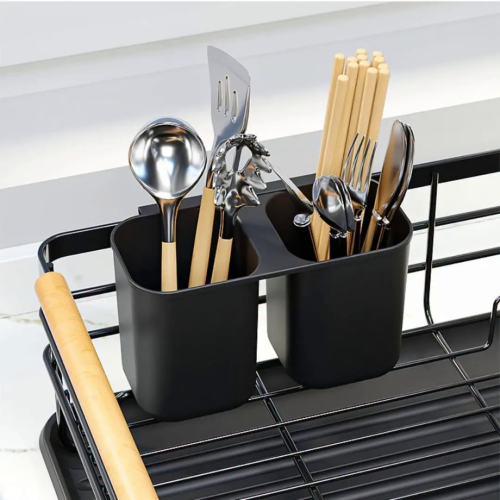 Single Layer Dish Rack with Removable Drainer Tray Single Layer Dish Rack with Removable Drainer Tray