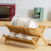 2 Layer Bamboo Foldable Dish Rack