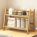 Wicker Style Bamboo Countertop Storage Rack