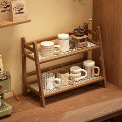 Wicker Style Bamboo Countertop Storage Rack Wicker Style Bamboo Countertop Storage Rack