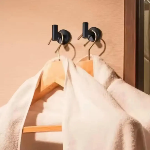 2 Pcs Stainless Steel Punch Free Hanging Hooks