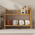 Wicker Style Bamboo Countertop Storage Rack