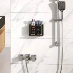 Wall Mounted Carbon Metal Toothbrush Holder