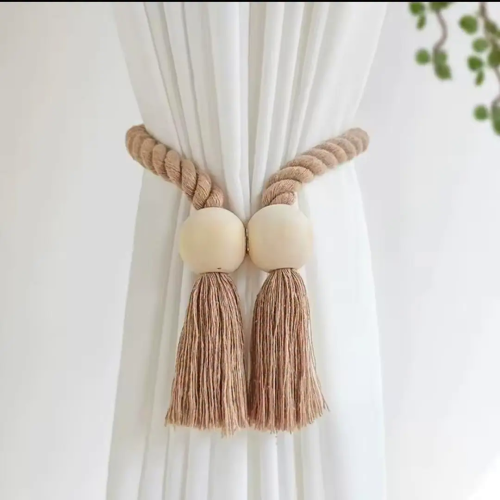2 Pcs Boho Style Magnetic Curtain Tie Backs